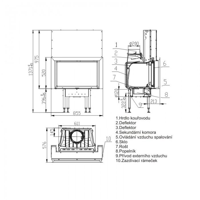 Каминная топка BeF Home Start V 7 (Black/Silver)