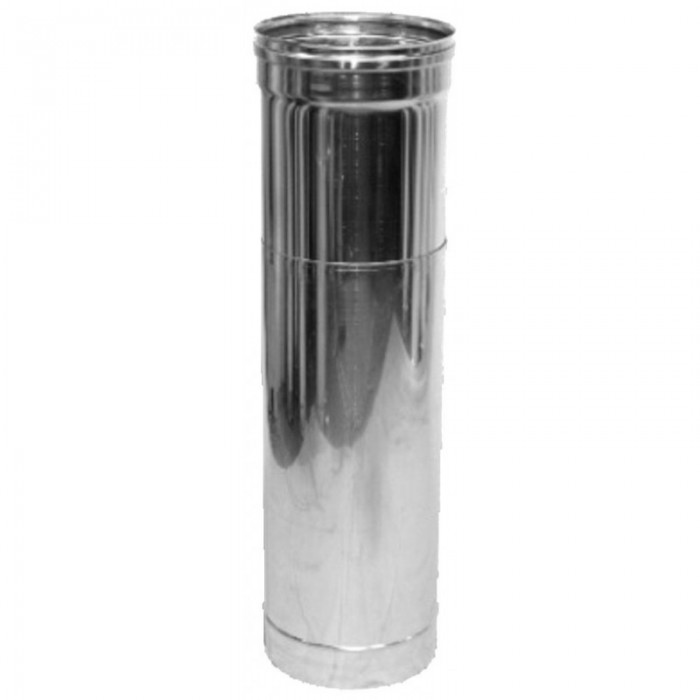 Труба-удлинитель дымох. нерж. Версия Люкс L-0,5-1 м D-220 мм толщ. 0,8 мм